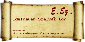 Edelmayer Szalvátor névjegykártya